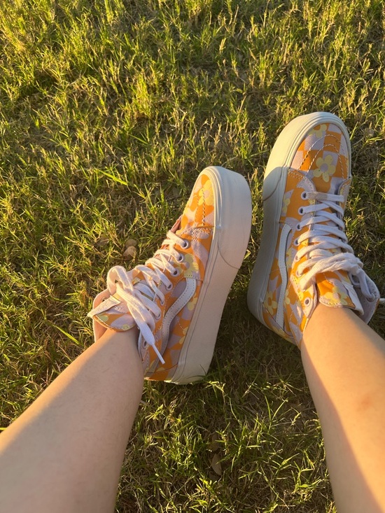 Converse Shoes - Yellow Floral High-Top Platform Sneakers